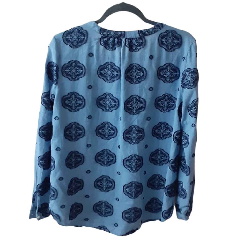 Loft Long Sleeve Printed Button Down Shirt - Picture 4 of 8